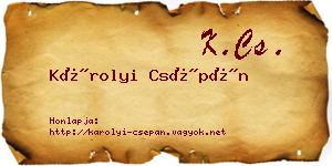 Károlyi Csépán névjegykártya